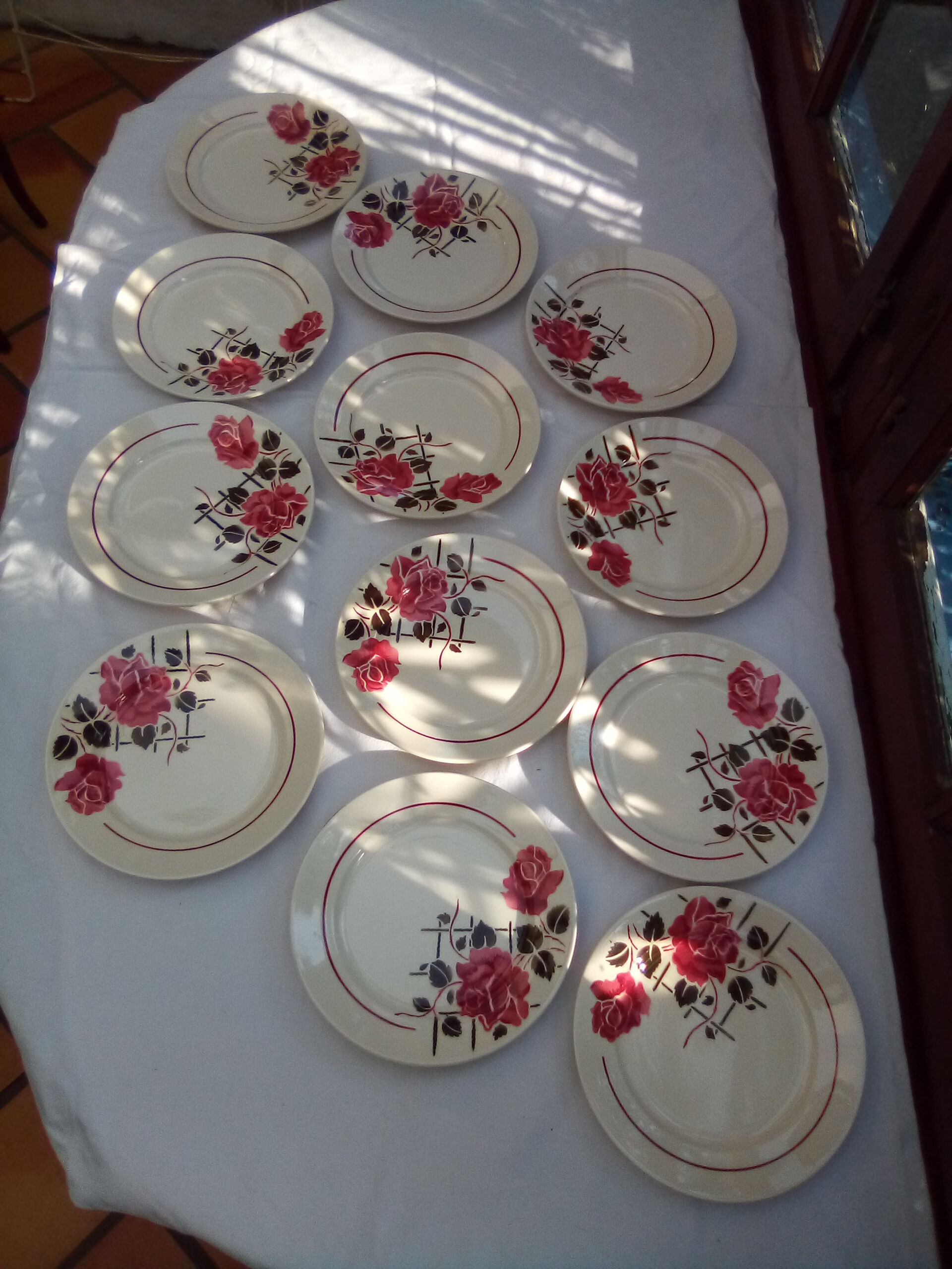 12 plates flat Simone / Badonviller