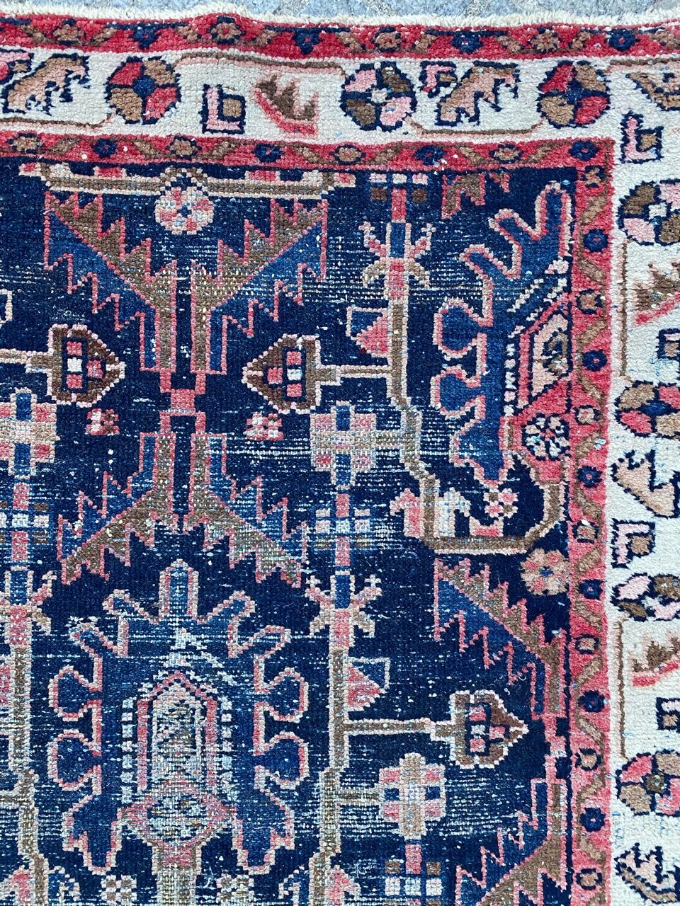 Ancient Persian carpet Hamadan handmade 94x145 cm
