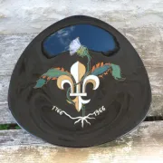 Decorative plate Longwy commemoration of the reunification of Lorraine