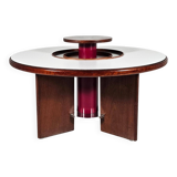 Dining table in walnut, laminate and steel by Silvio Coppola for Bernini, Italy.