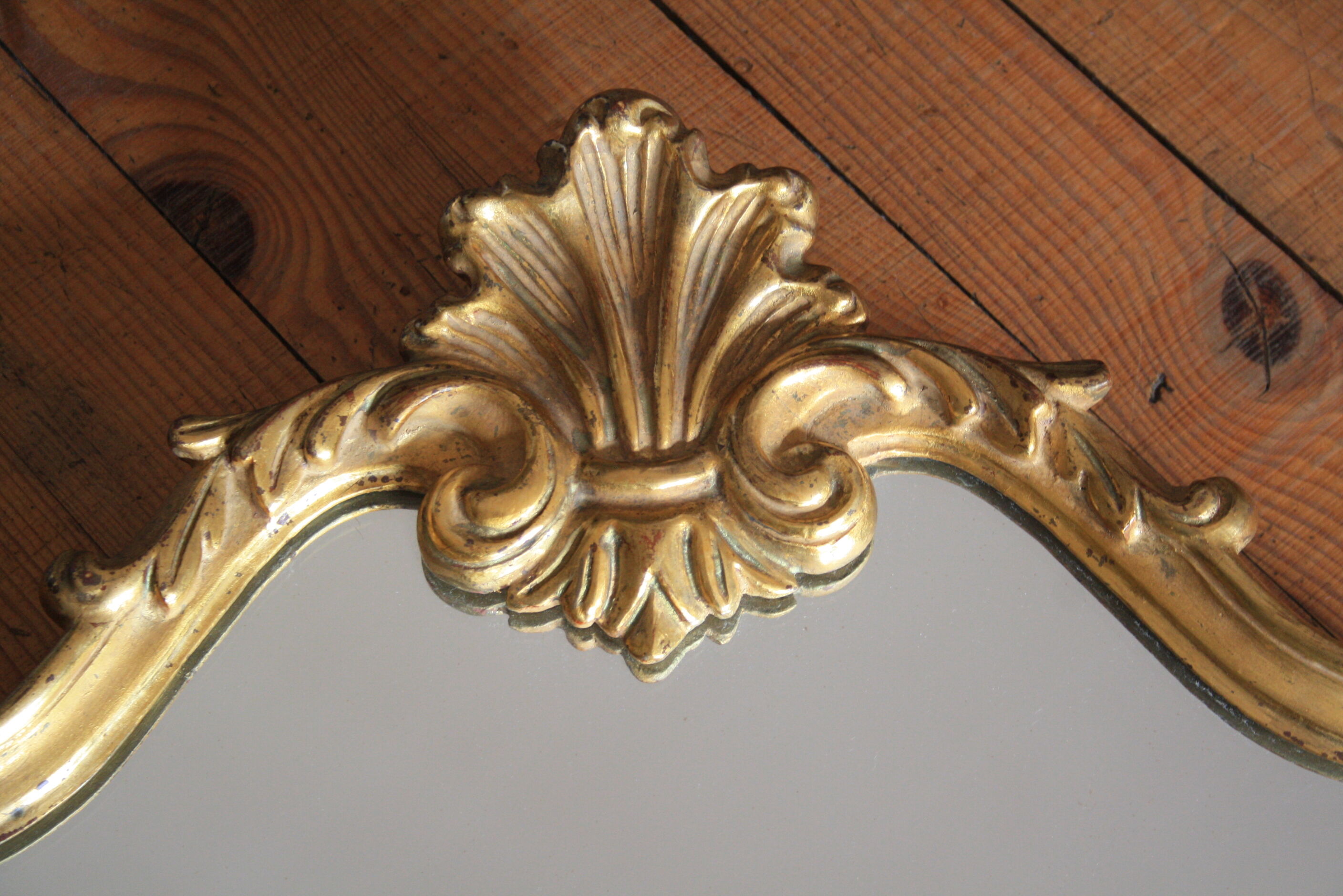 Mirror stuck vintage gilded wood 42x64cm