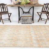 5x8 Shades Of Pale Orange Classic Turkish Vintage Rug, 140x238Cm SK 2296