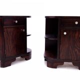 Pair of Art Deco bedside tables, Poland, 1950s.