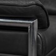 Fauteuil en cuir et chrome, Italie, années 1990
