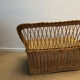 Vintage rattan wicker chest bench