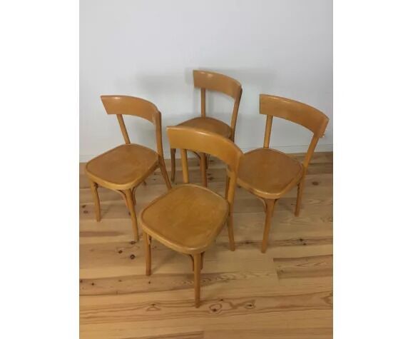 4 vintage bistro chairs 60s