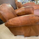 2 vintage club armchairs