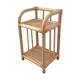 70s bamboo rattan side table
