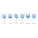 Set of blue glasses, Murano glass, Italian design, 1970s, made in Italy