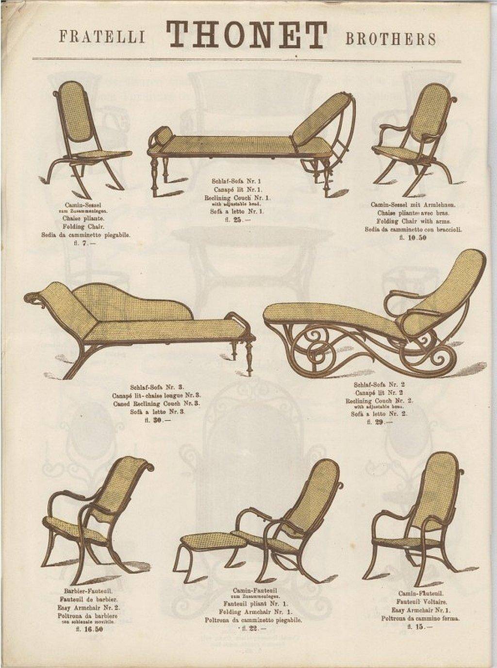 Lit de jour en bois courbé n°2 par Thonet
