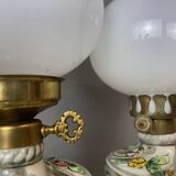 Paire de lampes de table en porcelaine portugaise limitée et numérotée par Alconaca