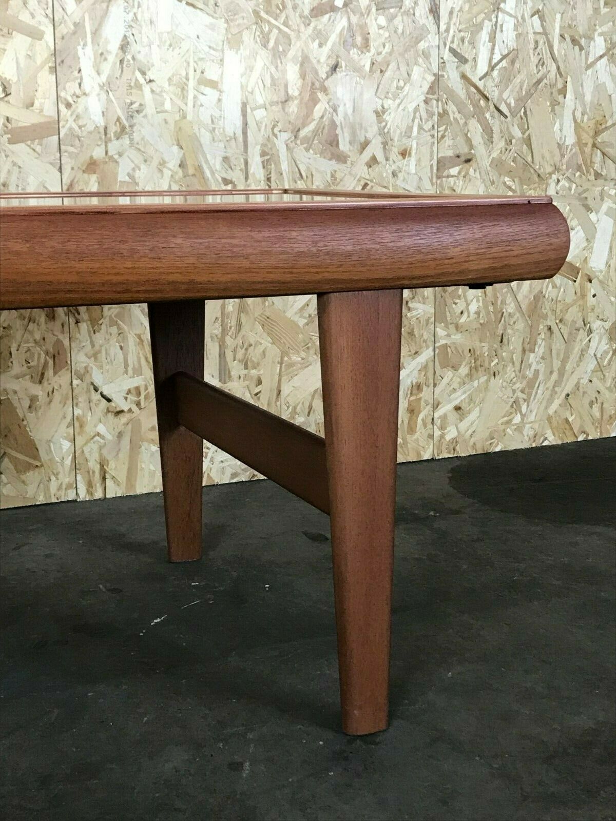 60s 70s Teak Table Coffee Table Danish Design with Mirror 60s