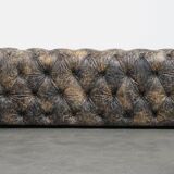 Chesterfield cowhide sofa