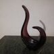 Empty pocket/Free-form swan sculpture in Violet Murano Glass.