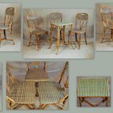 Chairs and table rattan heyday