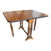 Table ancienne pliante style Louis XIII / Henri II – 100 × 80 cm