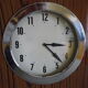 Electric wall clock in formica - 1950s