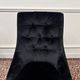 Ensemble de chaises Chesterfield rembourrées noires