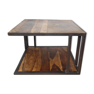 Table basse métal et bois