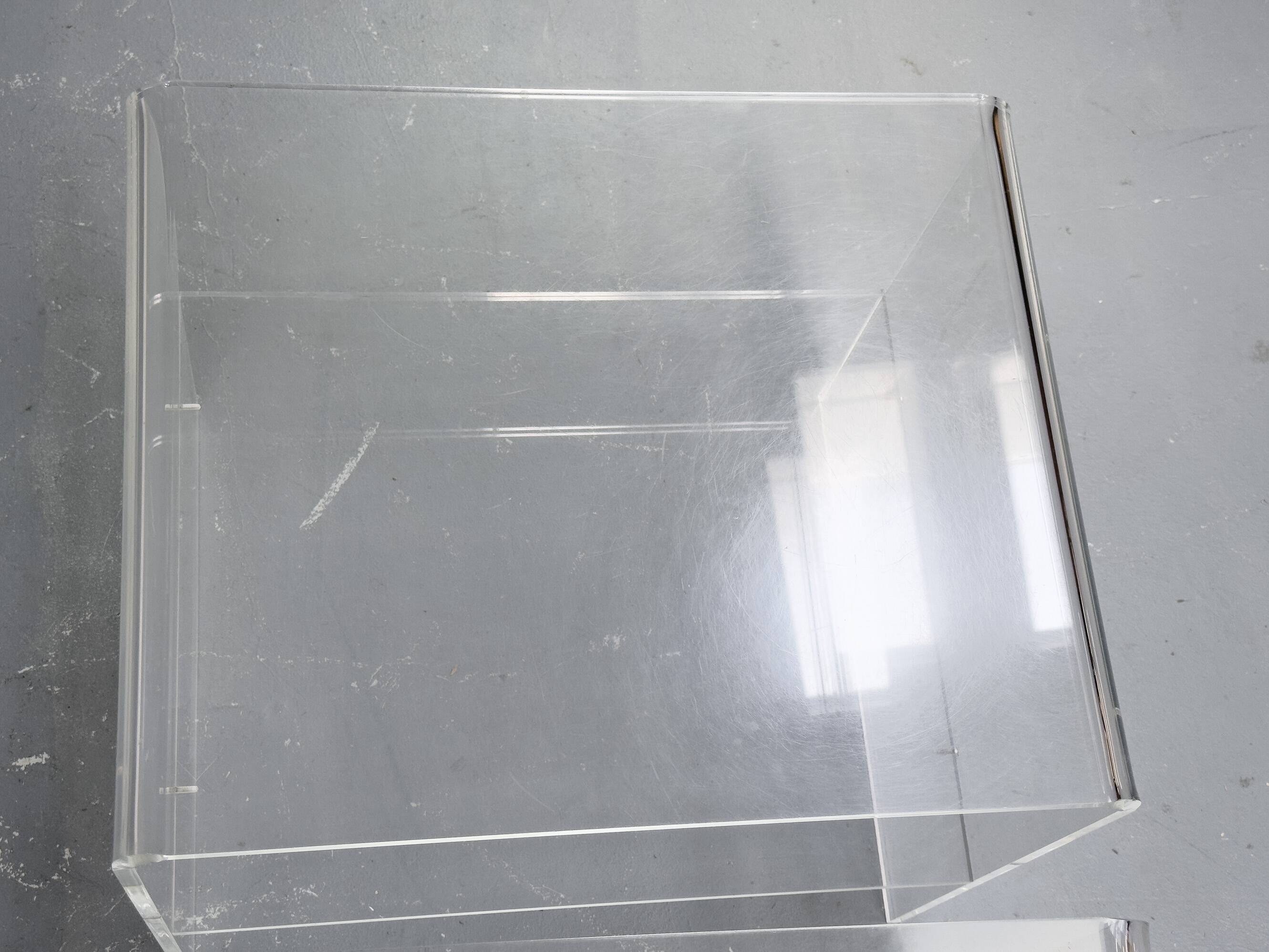 Set of 2 Acrylic Bedside Tables, 1970s