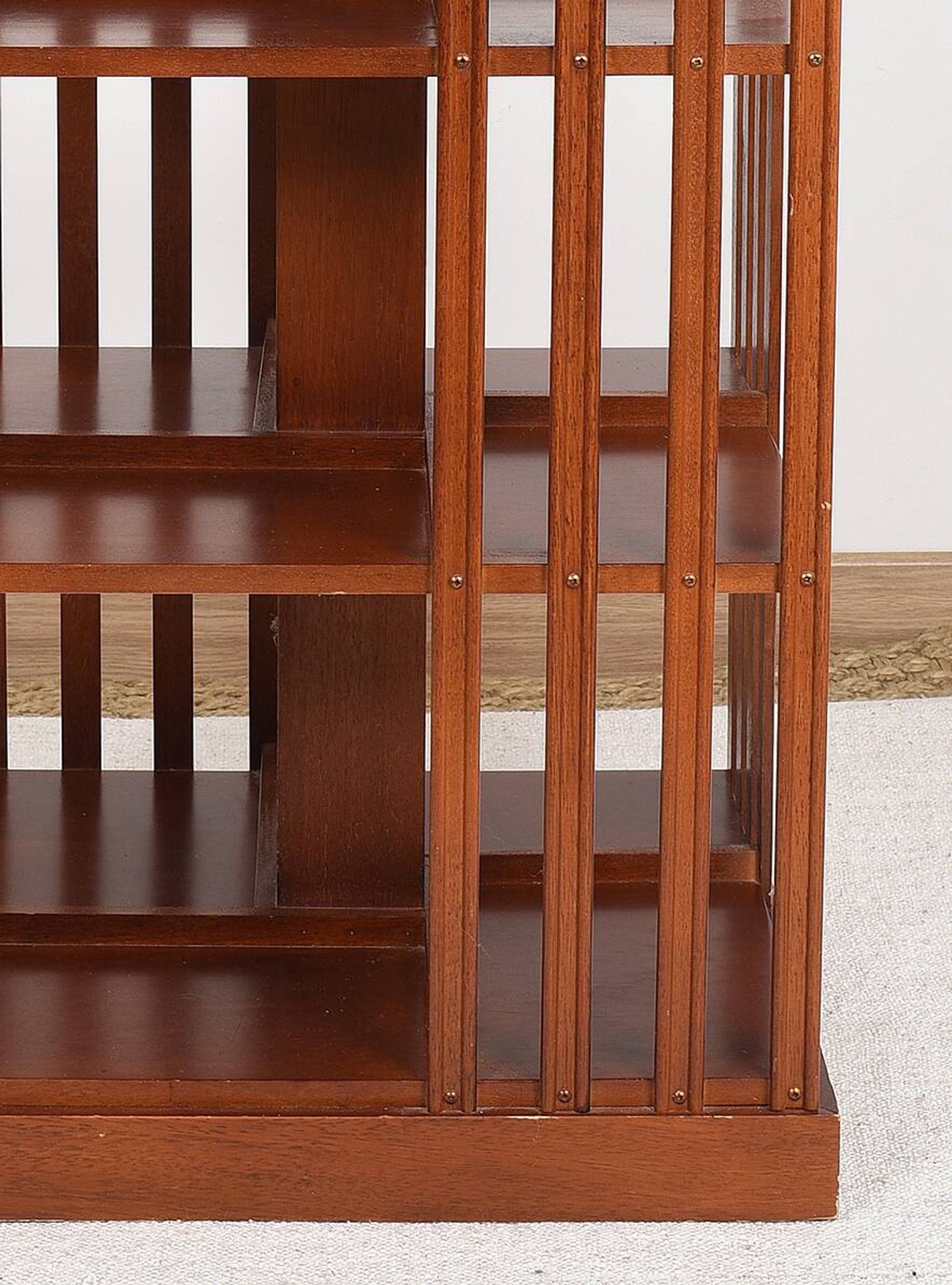 Revolving bookcase, rotating furniture (book mill), mahogany, three floors.