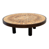 Round coffee table by Roger Capron