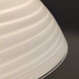 Suspension réglable en verre de Murano blanc et laiton brossé par VeArt