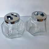 Pair of 70's retrofuturistic jars