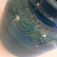 Blue / vintage ceramic ball vase 70s