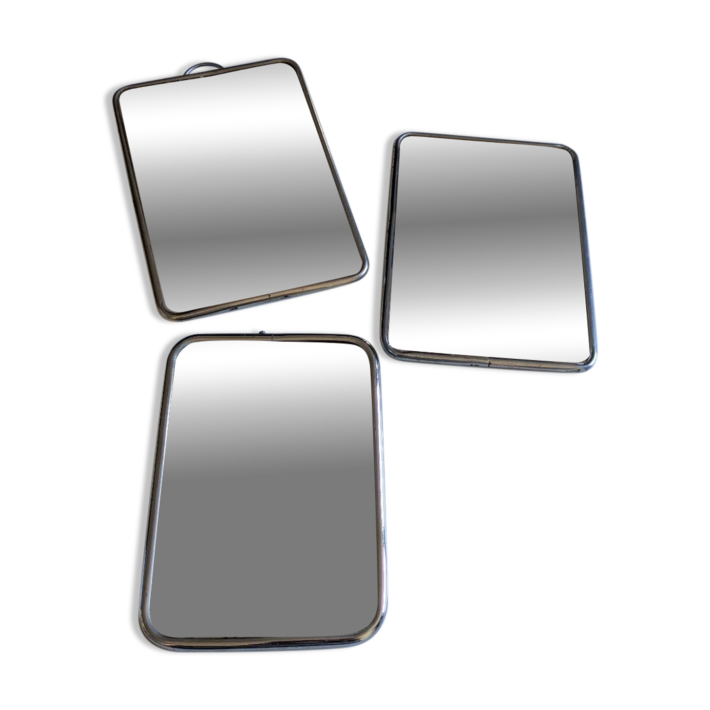 three barber mirrors