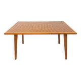 Rectangular wooden and ceramic dining table from the 50s and 60s