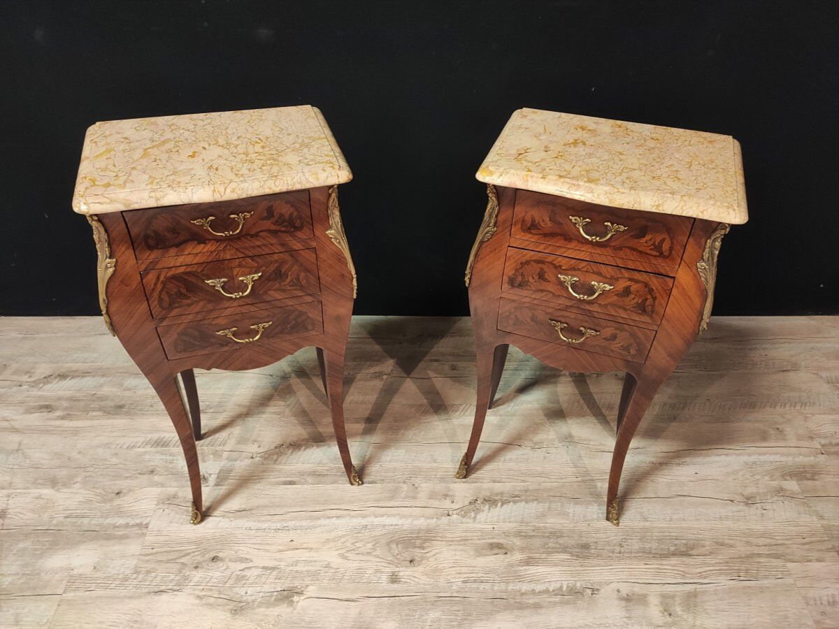 Pair of bedside Louis XV style