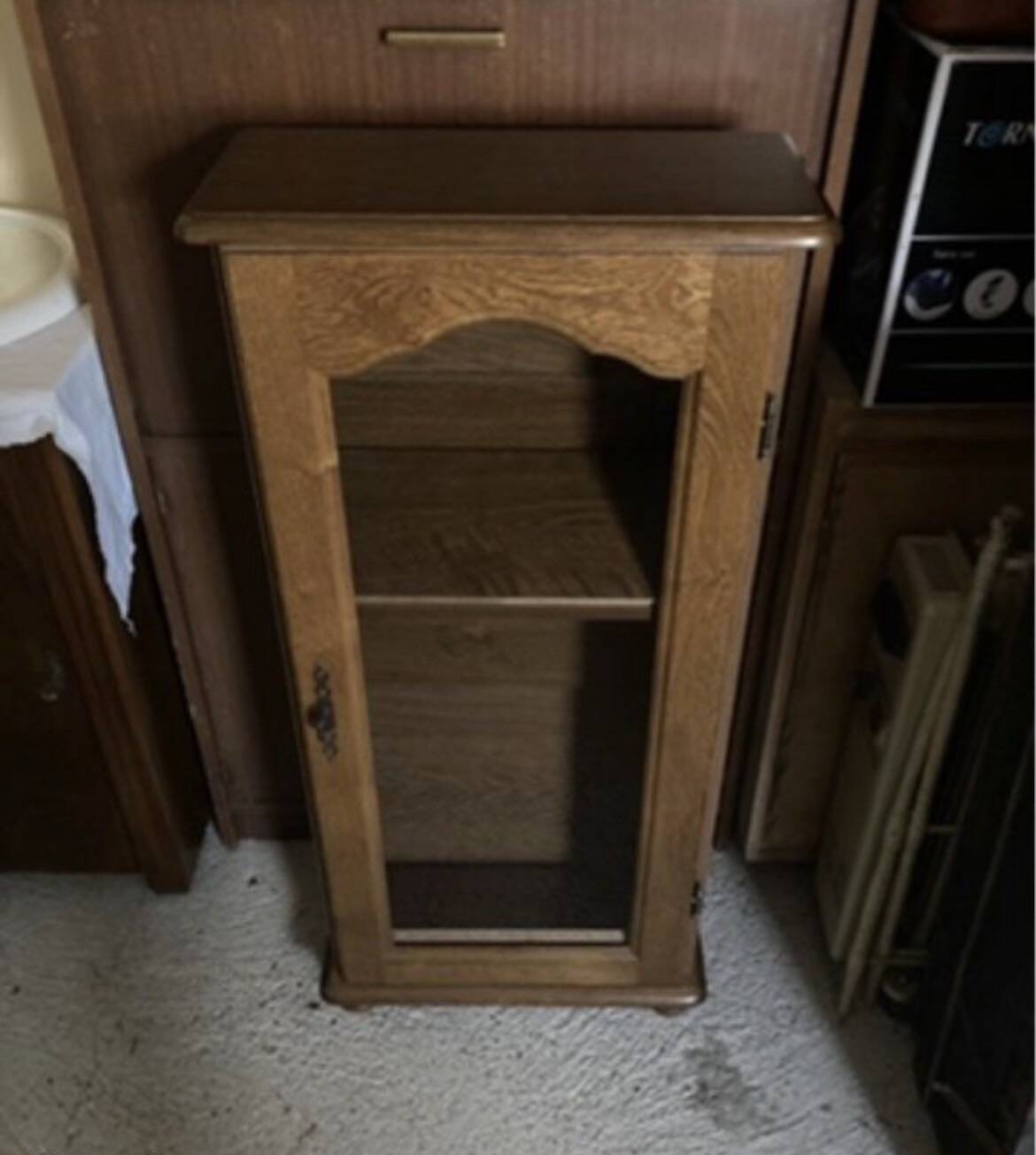 Petite bibliothèque bois vitrée