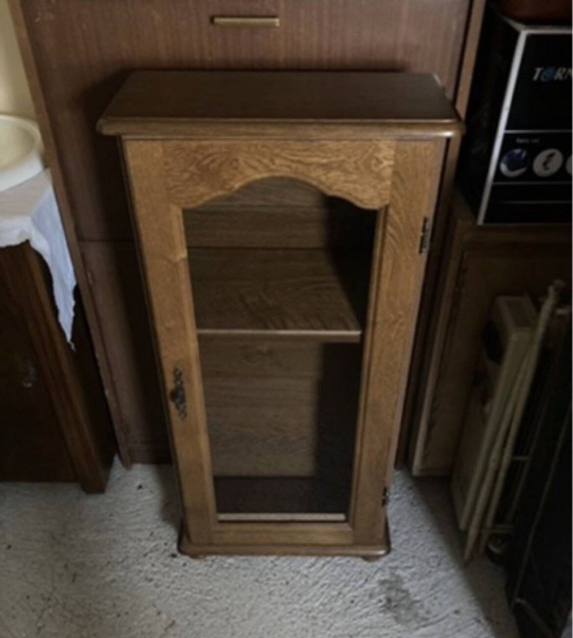 Petite bibliothèque bois vitrée