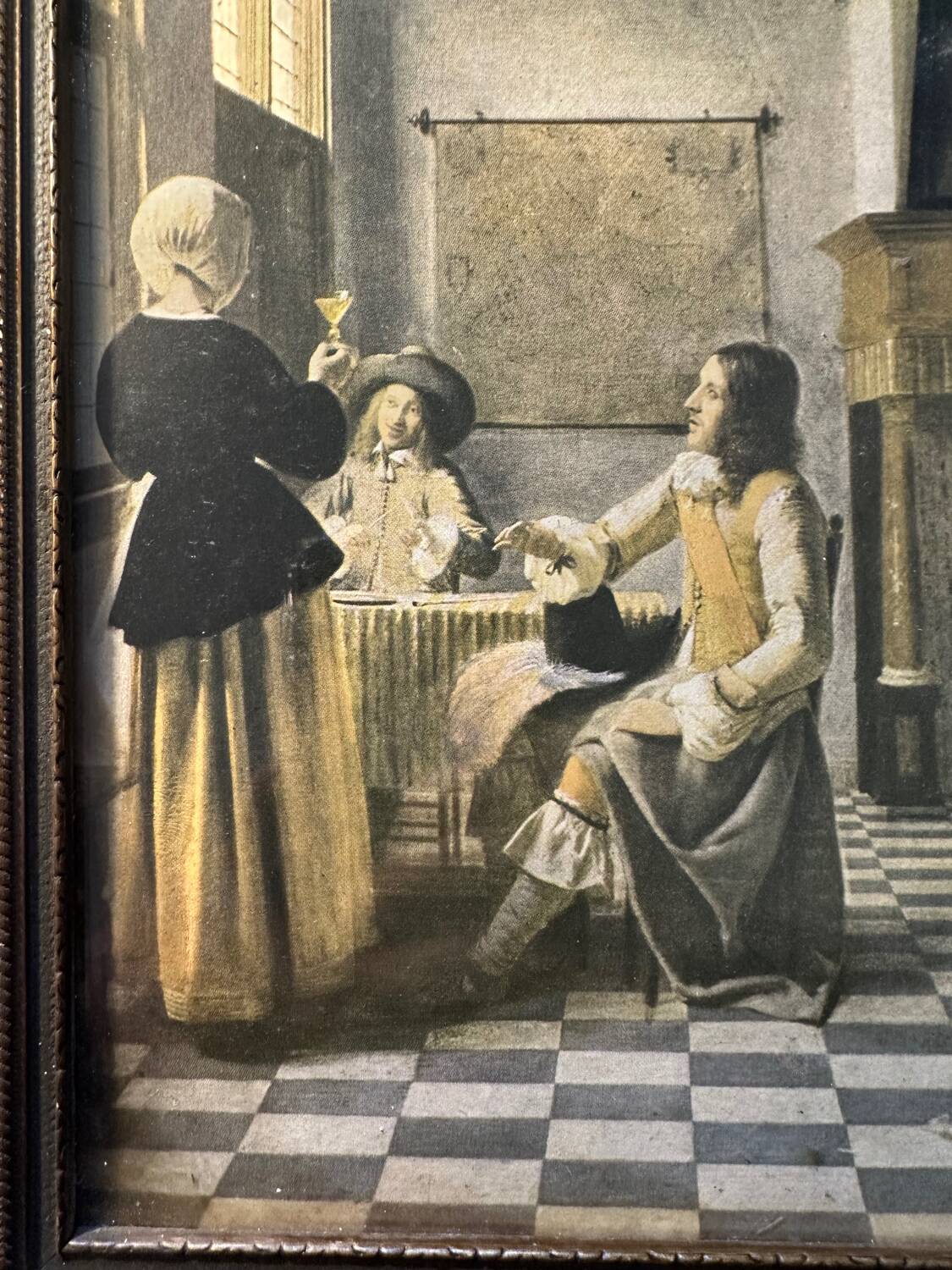Vintage 1940s - Framed Print - Pieter De Hooch - A Dutch Interior