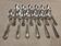 12 silver-plated metal dessert spoons, silversmith SFAM, rocaille design, 19.1 cm.
