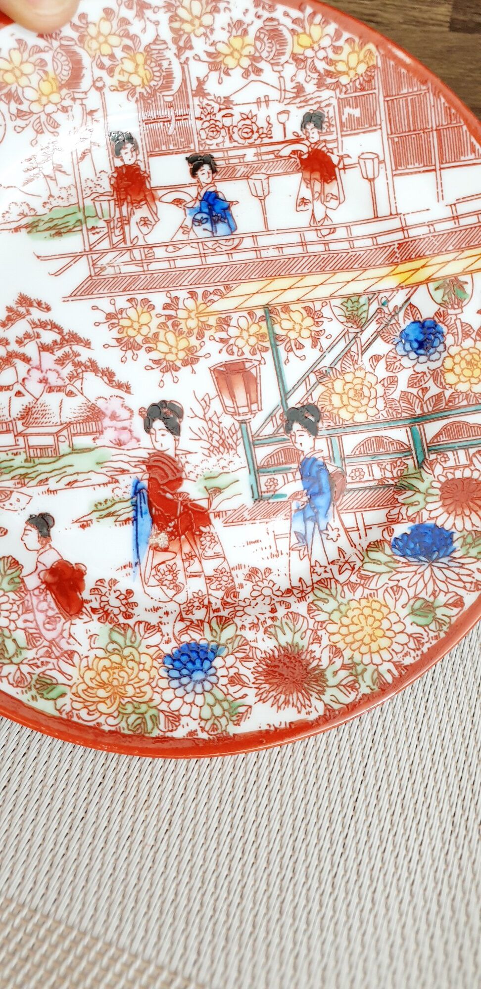 Old tea cup + Japanese porcelain saucer