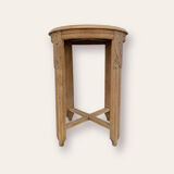 Art Deco pedestal table in solid oak, circa 1940