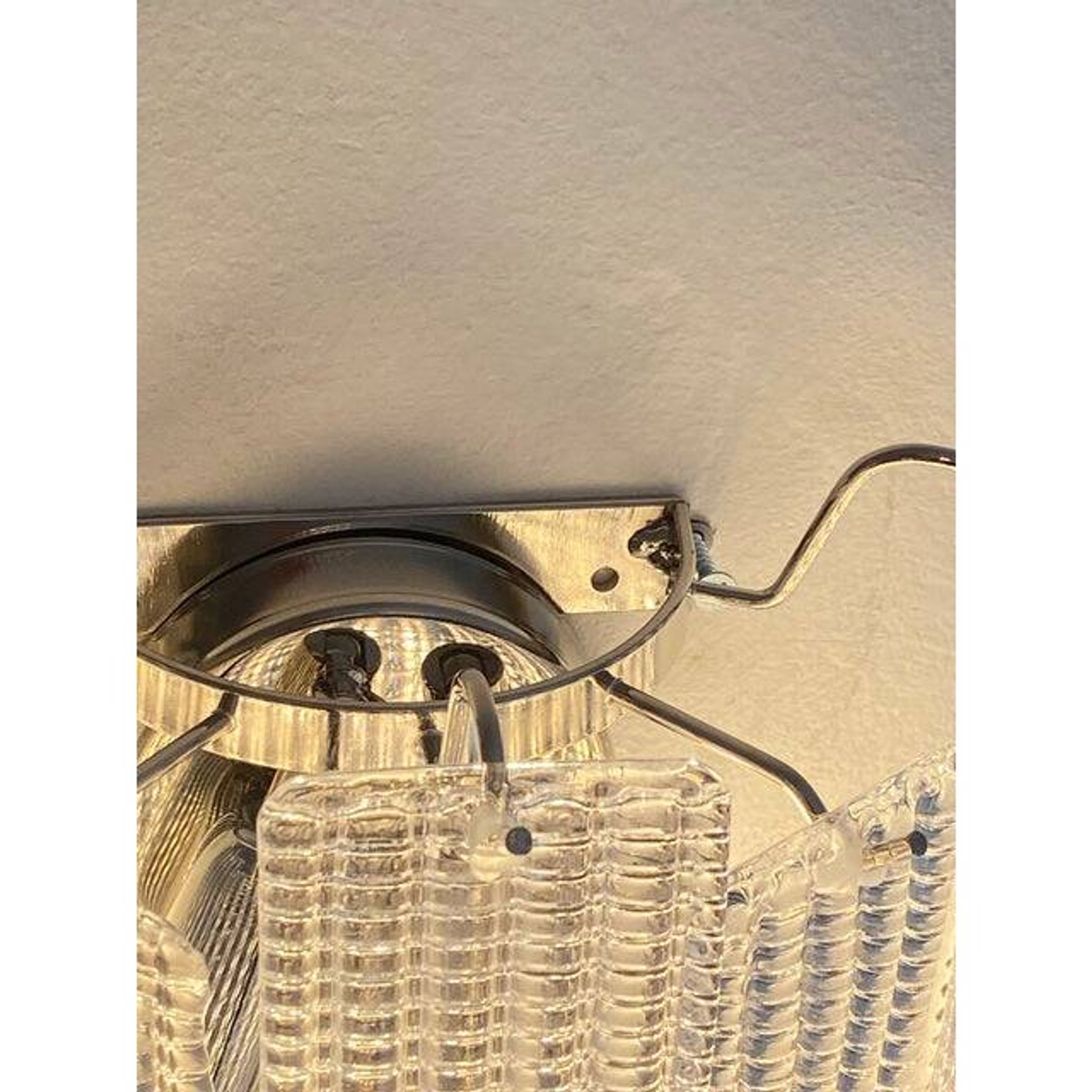 Contemporary Diamond Strips ”Listelli” Murano Glass Wall Sconce