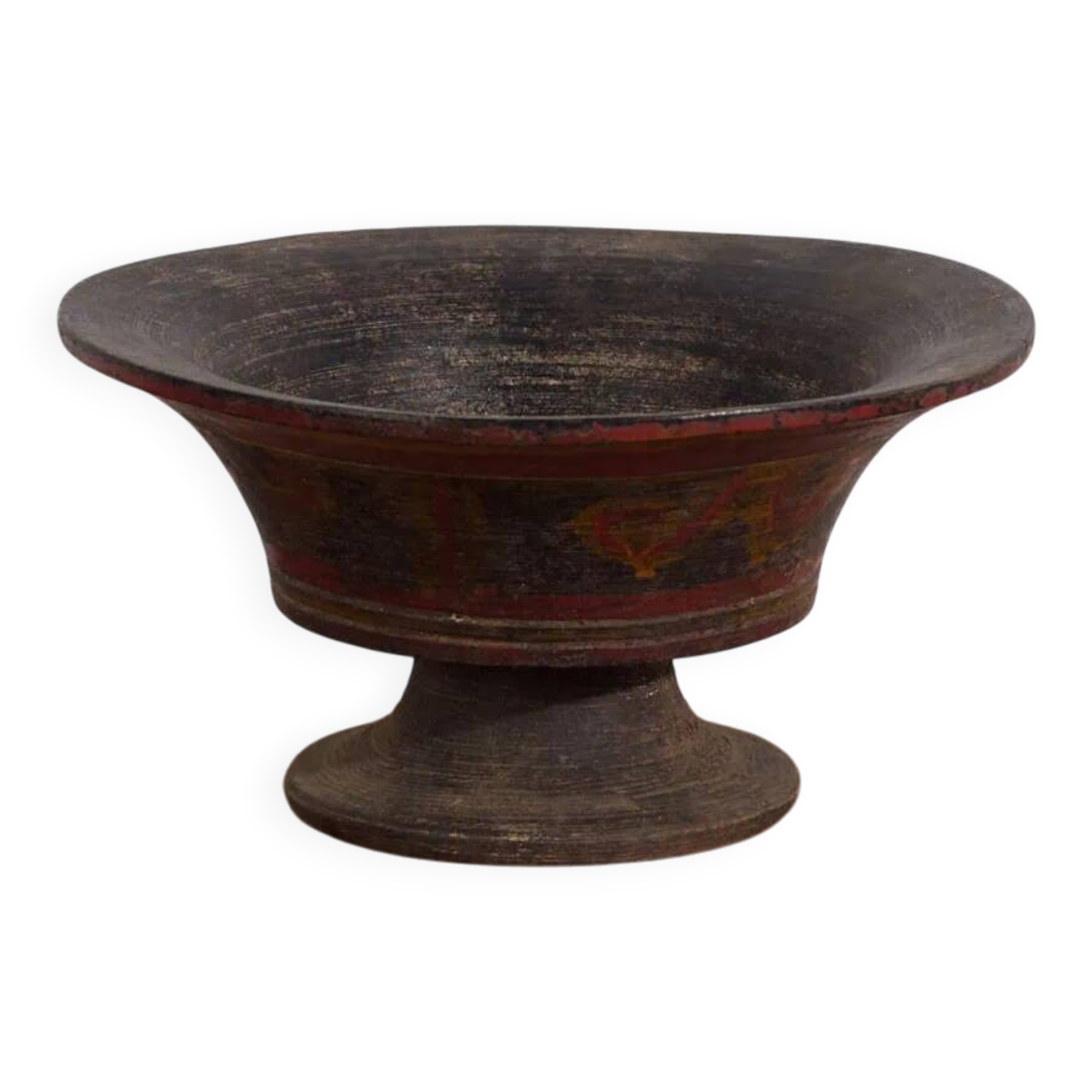Ancient hand-painted Tibetan singing bowl (c.1900) #30