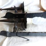 Medieval wrought iron wall lights / antique medieval lighting.