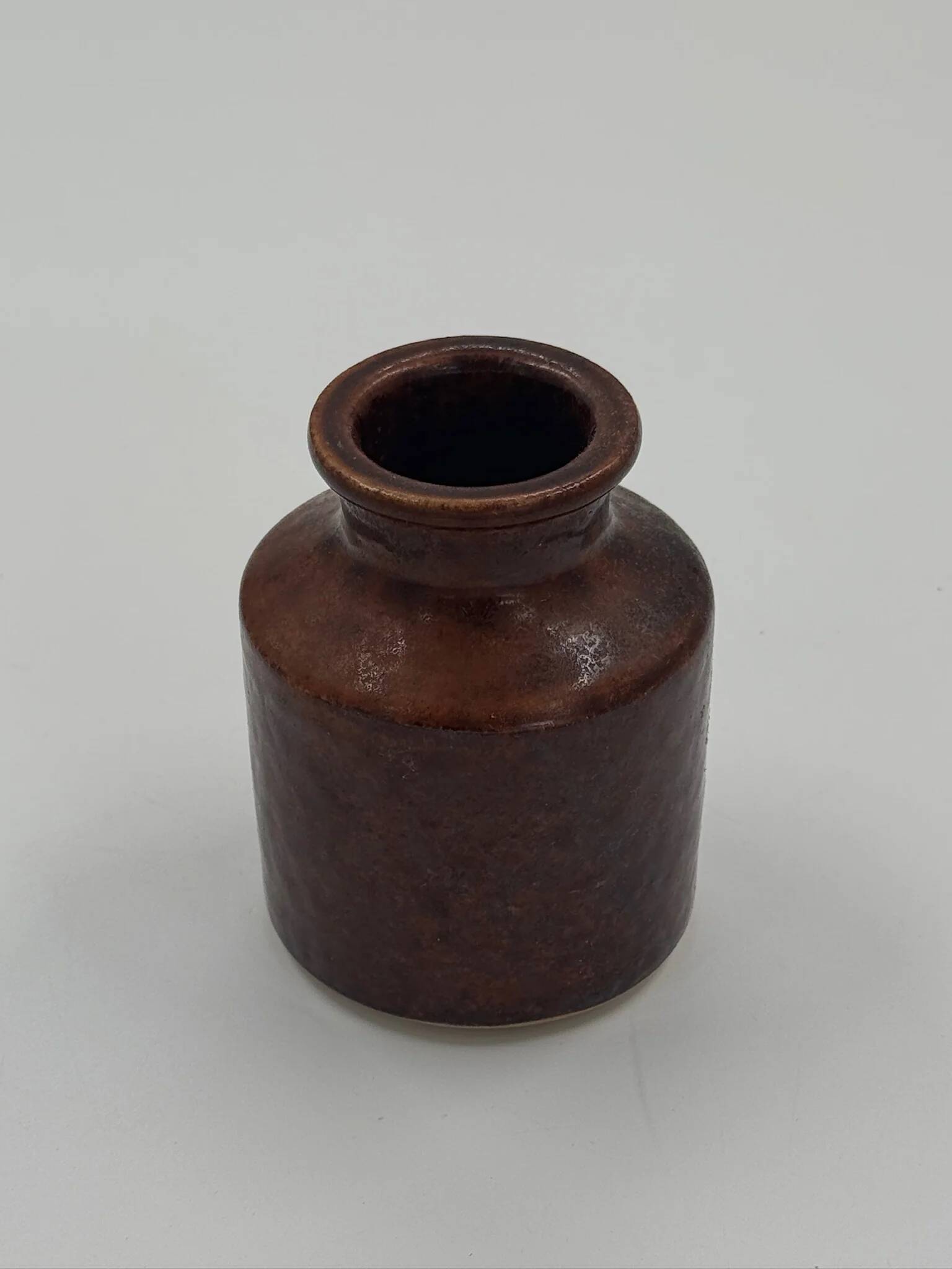 Vase bouteille vintage en grès