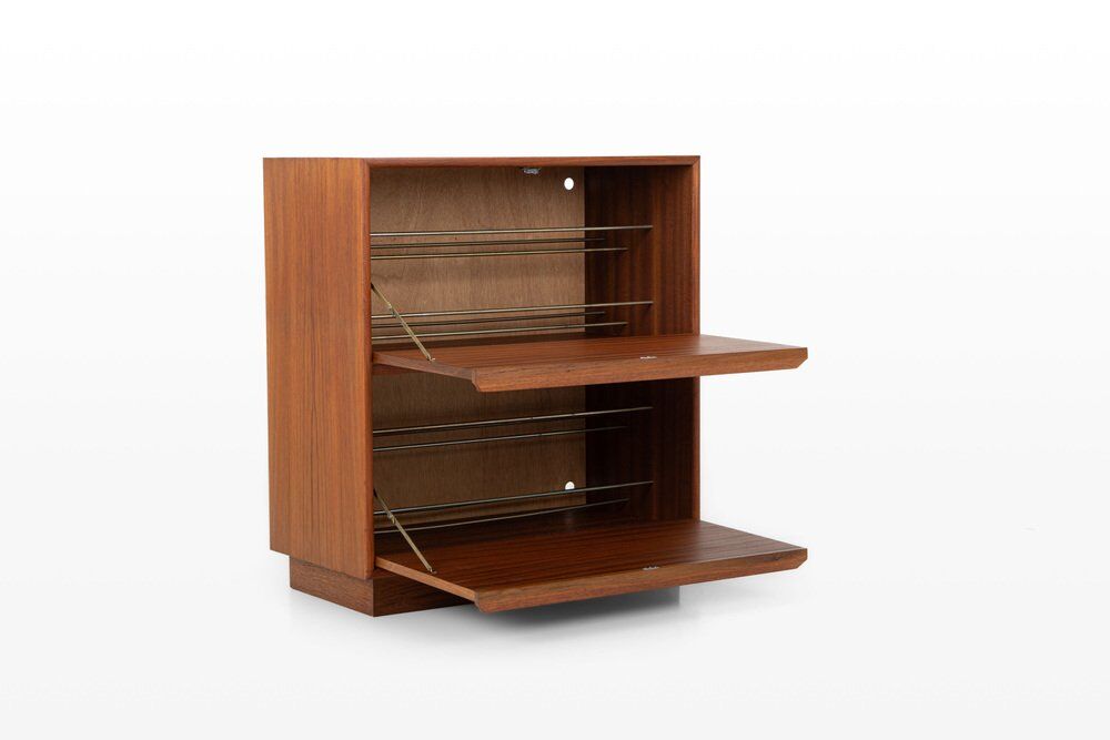 Teak shoe cabinet by G.V. Møbler, 1960s