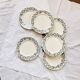 6 assiettes dessert terre de fer Longchamp modèle Trévise vert faïence