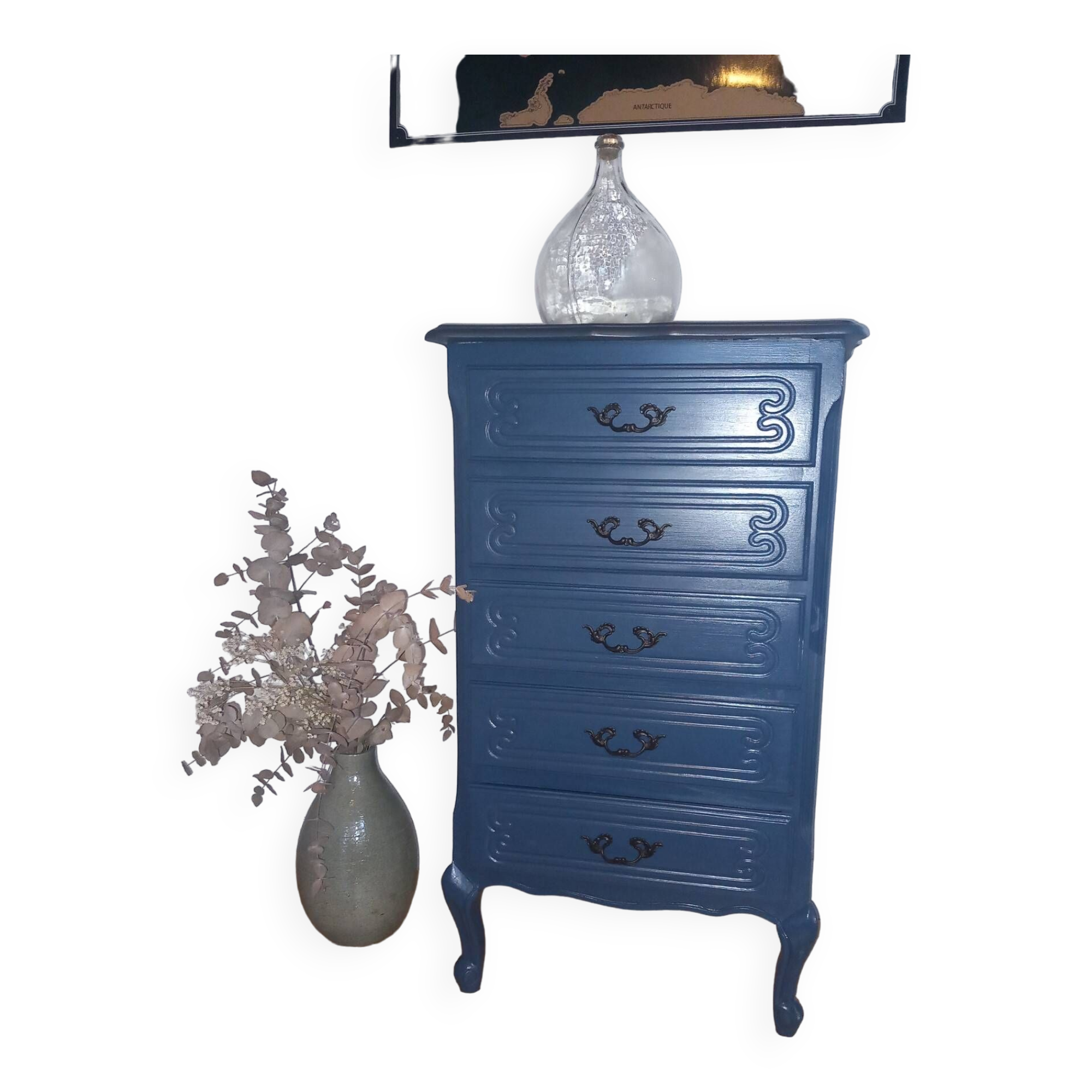 chest of drawers 5 drawers revamped