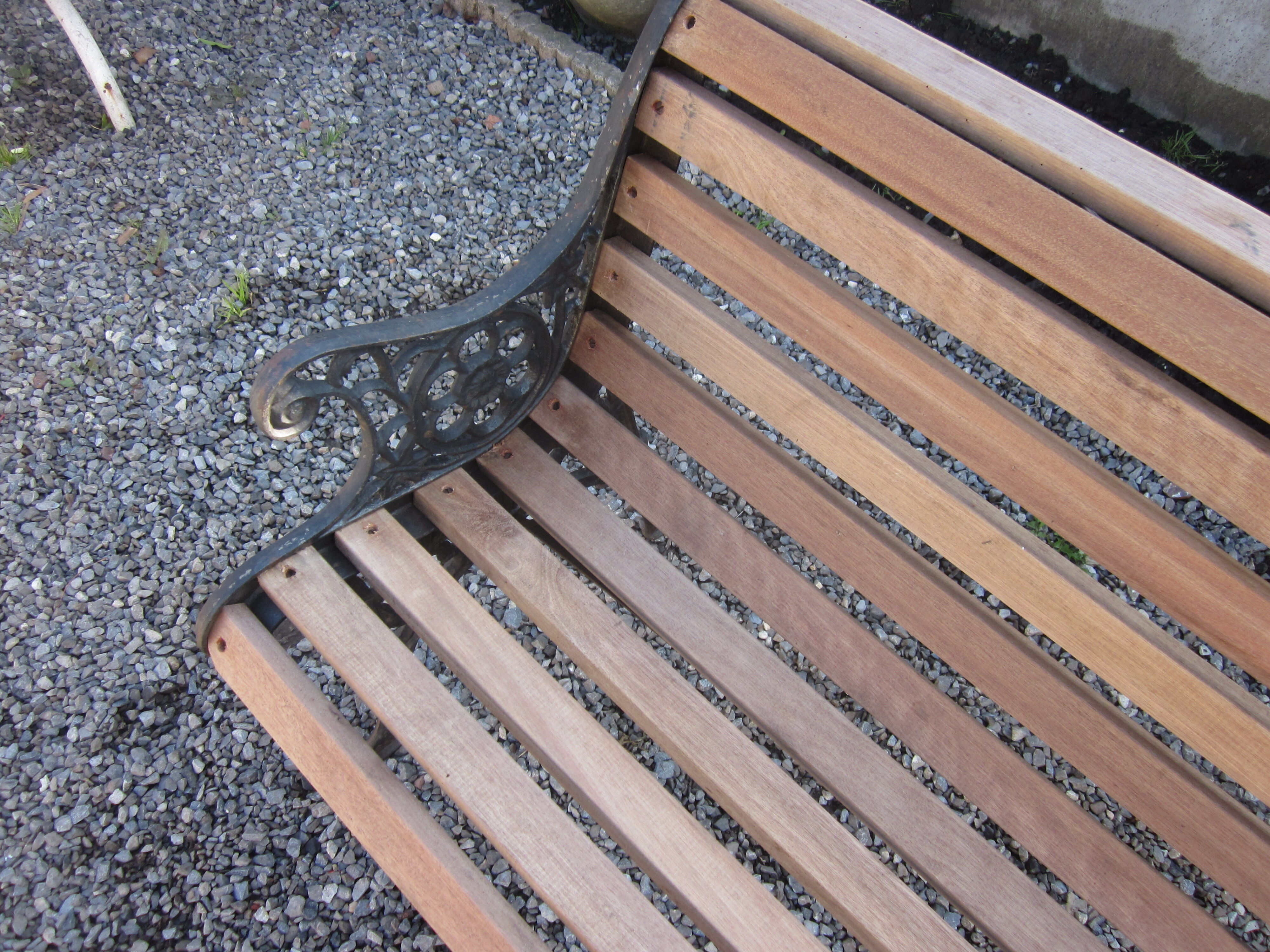 Cast-iron garden bench