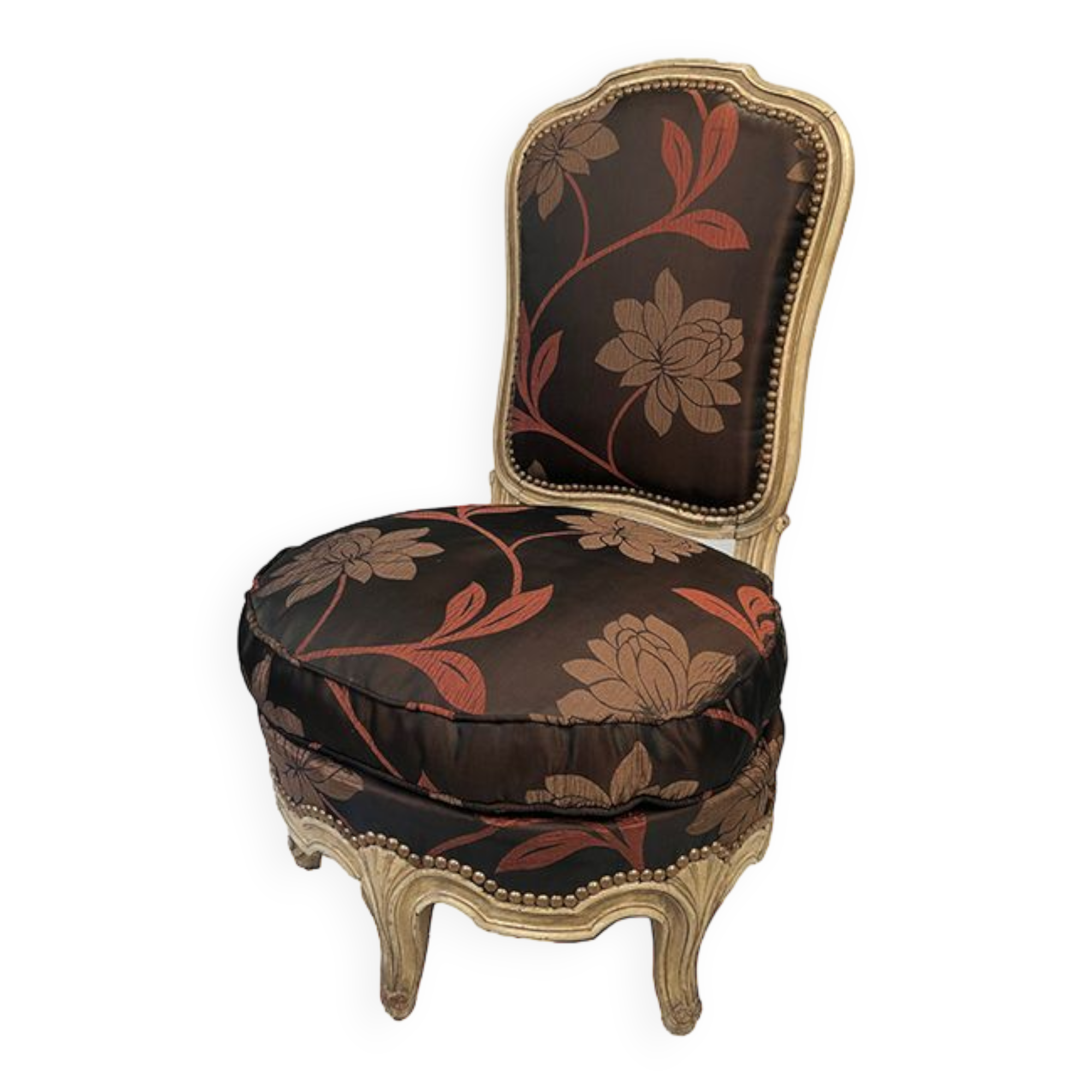 Chaise de style Louis XV en bois laqué XXème