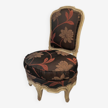Chaise de style Louis XV en bois laqué XXème