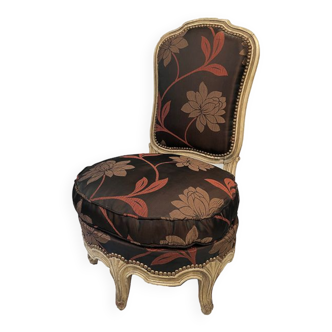 Chaise de style Louis XV en bois laqué XXème