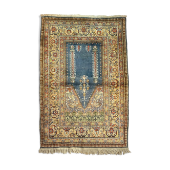 Tapis vintage en soie et laine turque 135X90 cm